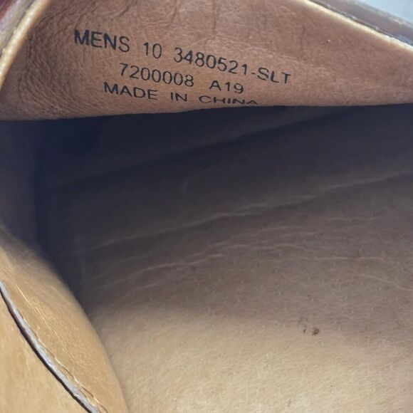 Frye Shoes Mens Size 10 Brown Leather Slip On Loafers Comfort Casual Moc Toe - Picture 13 of 14